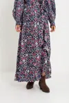Isabel Marant Étoile Isabel Marant Etoile Wrap Long Skirt With Flounce In Multicolor