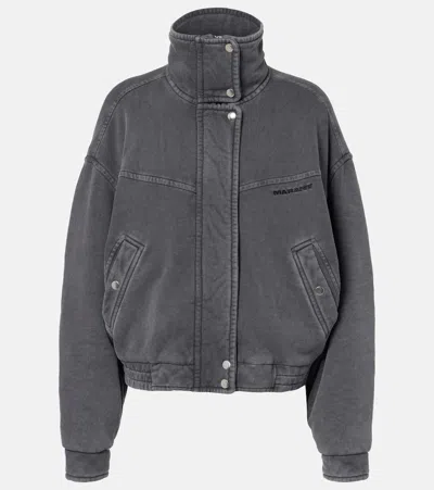 Isabel Marant Étoile Yanissa Cotton Jersey Jacket In Grey