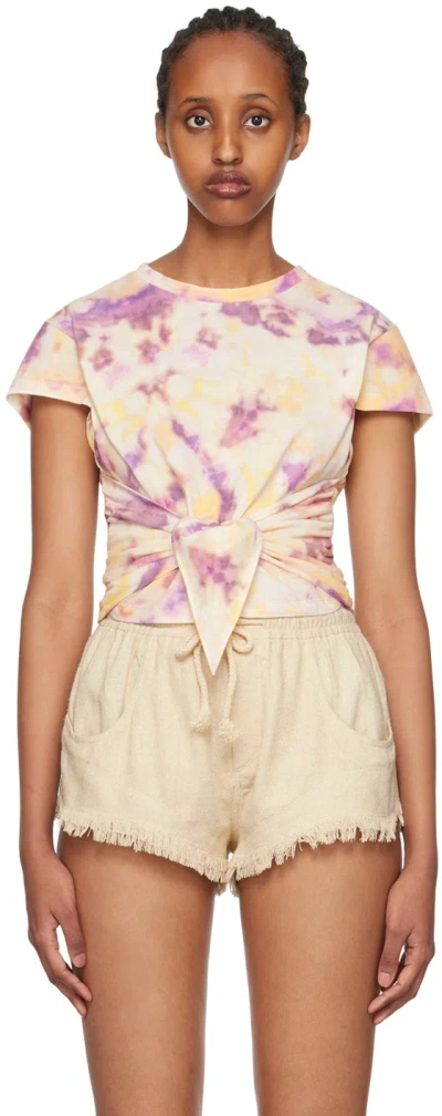 Isabel Marant Étoile Yellow & Purple Zodya T-shirt In 10yw Yellow