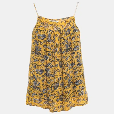 Pre-owned Isabel Marant Étoile Yellow Floral Printed Sleeveless Top M