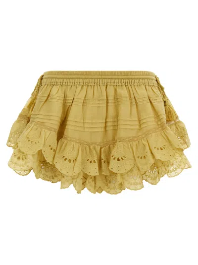 Isabel Marant Étoile Yellow Puria Shorts In White
