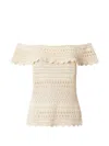 Isabel Marant Étoile Zaelle Off The Shoulder Crochet Top In Neutral