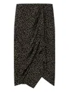 Isabel Marant Étoile Zaine Draped Midi Skirt In Black