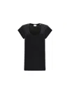Isabel Marant Étoile Linen Short-sleeve Top In Black