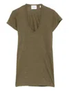 Isabel Marant Étoile Zankou V-neck T-shirt In Green