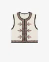 Isabel Marant Étoile Isabel Marant Etoile Zeana Embroidered Vest In Ecru
