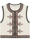 Isabel Marant Étoile Isabel Marant Etoile Zeana Embroidered Vest In Beige