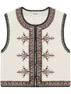 Isabel Marant Étoile Isabel Marant Etoile Zeana Embroidered Vest In Beige