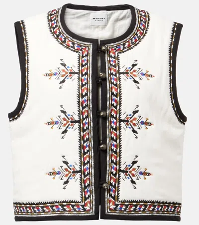 ISABEL MARANT ÉTOILE ZEANA EMBROIDERED VEST