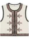 Isabel Marant Étoile Isabel Marant Etoile Zeana Embroidered Vest In Nude & Neutrals