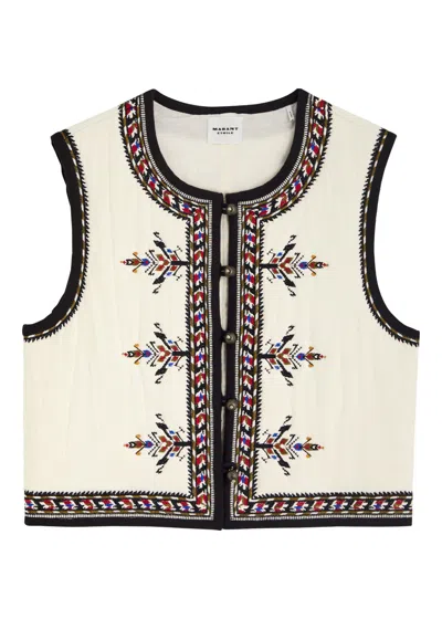 ISABEL MARANT ÉTOILE ISABEL MARANT ÉTOILE ZEANA PADDED WOVEN TOP