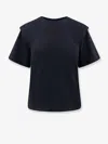 Isabel Marant Étoile Zelitos Shoulder Detail Crew Neck Top In Blue
