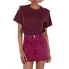 Isabel Marant Étoile Zelitos Cotton T-shirt In Burgundy