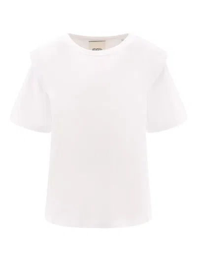 Isabel Marant Étoile Marant Etoile Zewel T Shirt With Flocked Logo In Black