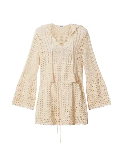 Isabel Marant Étoile Zelnie Crocheted Cotton-blend Mini Dress In Nude