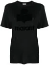 Isabel Marant Étoile Marant Etoile Zewel T Shirt With Flocked Logo In Black