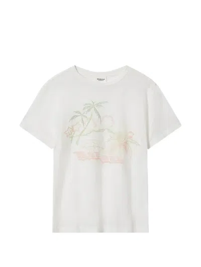 Isabel Marant Étoile Zewel Floral-print T-shirt In White
