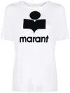 Isabel Marant Étoile Isabel Marant Etoile Logo Print Zewel Short-sleeve T-shirt In White
