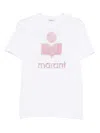 Isabel Marant Étoile Isabel Marant Etoile Zewel Linen Logo T-shirt In Gray