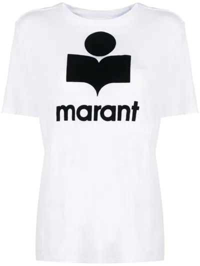 Isabel Marant Étoile Zewel Linen T-shirt Clothing In White