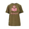 Isabel Marant Étoile Zewel Logo Printed Crewneck T-shirt In Green