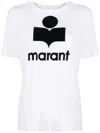 Isabel Marant Étoile Isabel Marant Etoile Logo Print Zewel Short-sleeve T-shirt In White