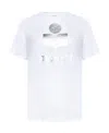 Isabel Marant Étoile Zewel Metallic Logo Slub Linen Graphic Tee In White