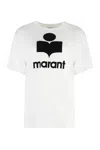 Isabel Marant Étoile Zewel Logo Print Linen T-shirt In White