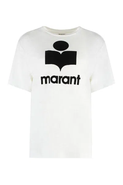 Isabel Marant Étoile Isabel Marant Etoile Zewel T-shirt With Flocked Logo In White