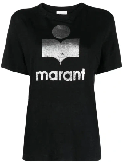 Isabel Marant Étoile Zewel Logo-print T-shirt In Black