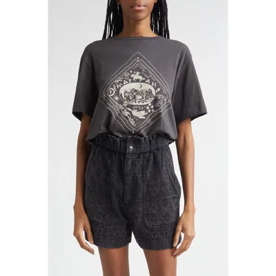 Isabel Marant Étoile Zewel Oversize Graphic T-shirt In Gray