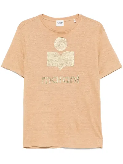 Isabel Marant Étoile Zewel T-shirt In Brown
