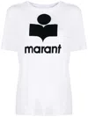 Isabel Marant Étoile Linen Logo Short-sleeve T-shirt In White