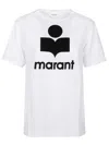 Isabel Marant Étoile Linen Logo Short-sleeve T-shirt In White