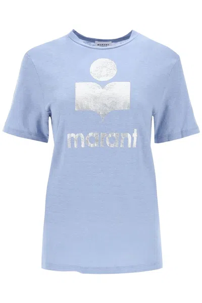 Isabel Marant Étoile Isabel Marant Etoile Zewel T-shirt With Metallic Logo Print Women In Multicolor