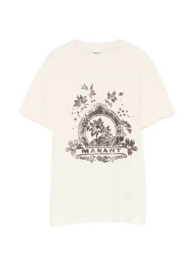 Isabel Marant Étoile Short-sleeved Straight-cut T-shirt In Neutral