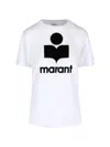 Isabel Marant Étoile Isabel Marant Etoile Logo Print Zewel Short-sleeve T-shirt In White