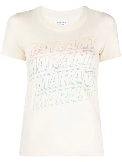 Isabel Marant Étoile Isabel Marant Etoile Zoeline T Shirt With Logo Print In Multicolor