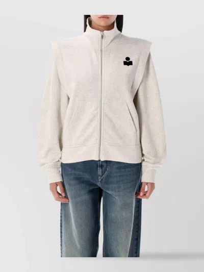 ISABEL MARANT ÉTOILE ZIP FLEECE JACKET WITH HIGH COLLAR