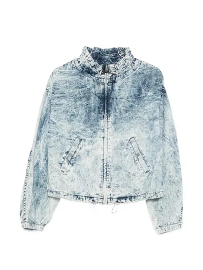 Isabel Marant Étoile Zipped Denim Jacket In Blue