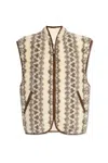 Isabel Marant Étoile Maximilia Faux Suede-trimmed Faux Shearling Vest In Nude