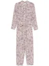 Isabel Marant Étoile Ziya Long Jumpsuit With Paisley Print In Neutrals