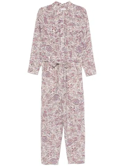 ISABEL MARANT ÉTOILE ZIYA LONG JUMPSUIT WITH PAISLEY PRINT