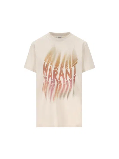 Isabel Marant Étoile Zoeline Logo Cotton Jersey T-shirt In White