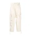 Isabel Marant Eusebio Cotton Cargo Pants In White