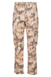 Isabel Marant Evalia Camouflage Pattern Cotton Cargo Pants