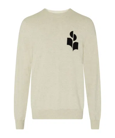 Isabel Marant Evans Crewneck Sweater In Neutral