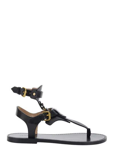 Isabel Marant Buckle Strap Sandals In Black
