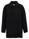 Isabel Marant Black Wool Blend Eveline Coat In Black