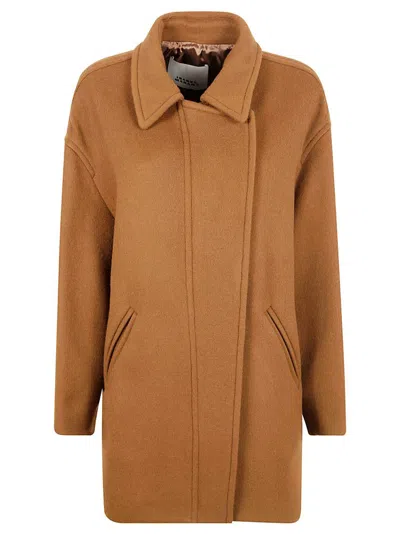 Isabel Marant Eveline Zipped Coat In Brown